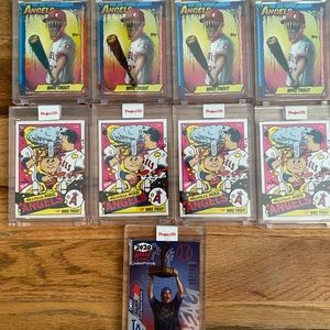 Lot of 9 Project 70 Cards: Mike Trout and Corey Seager